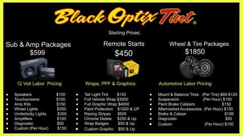 Auto Restyling - Black Optix Tint® Window Tinting & Auto Restyling